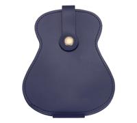 sourcing map Custodia per plettro per chitarra elettrica, in pelle sintetica in poliuretano, Blu, 138mm x 108mm x 10mm