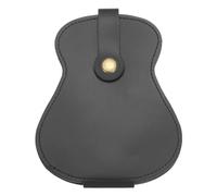 sourcing map Custodia per plettro per chitarra elettrica, in pelle sintetica in poliuretano, Nero , 138mm x 108mm x 10mm