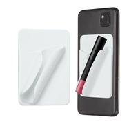 sourcing map Custodia per telefono in silicone, autoadesiva, con fessura per carte di credito, colore bianco