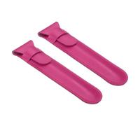 sourcing map - Custodia protettiva in pelle per penna singola, custodia protettiva per penne stilografiche, penne a sfera, matite, accessori da scrivania per ufficio, Rosa, 16 x 4cm / 6.3 x 1.6 Inch