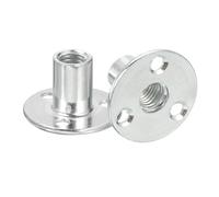 sourcing map Dadi a T M12, 10 dadi a T con base rotonda in acciaio al carbonio da avvitare, per mobili, hardware e flangia, dadi filettati femmina