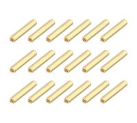 sourcing map Dadi esagonali in ottone, M3 x 25 mm, filettatura femmina, distanziatori, dadi distanziatori esagonali per scheda madre PCB (colore oro, confezione da 18)