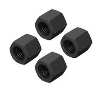 sourcing map Dadi esagonali M12 x 1,5 mm, 4 pezzi, lunghezza 18 mm, grado 10,9, in acciaio al carbonio, completamente filettati, per tubi, colore nero