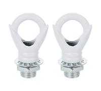 sourcing map Dado a occhiello 10 kg carico massimo M10 filettatura anello femmina con tubi filettati rondelle dadi per lampada a sospensione lampadario, bianco, confezione da 2