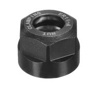 sourcing map Dado di serraggio a pinza di tipo ER11-A (M14) con fori di bilanciamento dinamico in acciaio legato 40Cr per mandrino per macchine CNC, supporto per utensili di fresatura, nero