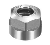 sourcing map Dado di serraggio a pinza di tipo ER11-A (M14) con fori di bilanciamento dinamico in acciaio legato 40Cr per mandrino macchina CNC, supporto per utensili di fresatura, argento brillante