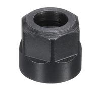 sourcing map Dado di serraggio a pinza di tipo ER8-A (M10) con fori di bilanciamento dinamico in acciaio legato 40Cr per mandrino per macchine CNC, supporto per utensili di fresatura, nero