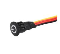 sourcing map DC 12V Touch Dimmer Interruttore 10mm Diametro Snap-in Mount Nero per Luci LED Striscia Luci