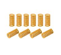 sourcing map Die Spring, 8mm OD 15mm Lungo 20pcs Spirale Timbratura Luce Carico Compressione Die Molle per Stampante 3D Parte Elettrica, Giallo