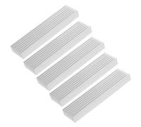 sourcing map - Dissipatore di calore in alluminio color argento, alette di raffreddamento per modulo IC a transistor amplificatore LED, 100 x 25 x 10 mm (confezione da 5)