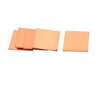 sourcing map - Dissipatore di calore in rame, per PC portatile, CPU, cuscinetti per dissipatore di calore in rame, 5 pezzi, 20 x 20 x 1 mm