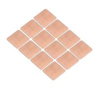 sourcing map Dissipatore di calore in rame, spessore 15 mm x 15 mm x 0,4 mm, dissipatore di calore conduttivo termico per chip elettronico, confezione da 12