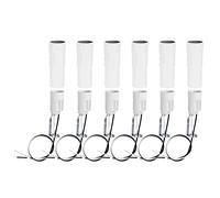sourcing map E14 bro Base Lampadina Presa Supporto Con Filo 3 Pollici Bianco Coperture Maniche Kit 6 Set
