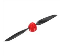 sourcing map Elica per aereo RC, 28 x 15 cm, eliche pieghevoli RC, dimensioni D45 x H41 mm, diametro albero motore 2,3 mm, 2 palette con spinner in plastica in nylon per elicottero aereo (nero rosso)