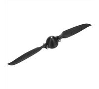 sourcing map Elica per aereo RC, 28 x 20,3 cm, eliche pieghevoli RC, dimensioni D37,5 x H36 mm, diametro albero motore 4 mm, 2 palette con spinner in plastica in nylon per elicottero aereo (nero)