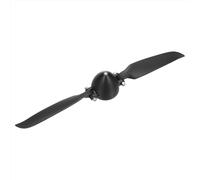 sourcing map Elica per aereo RC da 22,9 x 20,3 cm, eliche pieghevoli RC, dimensioni D38 x H36 mm, diametro albero motore 4 mm, 2 palette con spinner in plastica in nylon per elicotteri aerei (nero)