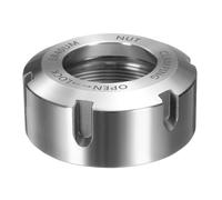 sourcing map ER40-UM (M50) Tipo Dado di serraggio a pinza con fori di bilanciamento dinamico in acciaio legato 40Cr per CNC mandrino tornio utensili di fresatura, argento brillante