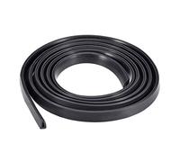 sourcing map Estrusione della guarnizione a U della disposizione del bordo, strato nero del protettore del bordo della scanalatura di U del silicone misura il bordo di 0.1-1.5mm lunghezza 1M/3.28ft