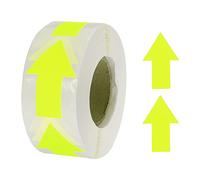 sourcing map Etichette adesive freccia 500 conteggi/rotolo 3.3x5.5 pollici fluorescente giallo adesivo freccia segni a forma di freccia per scrapbooking artigianato fai da te organizzazione inventario