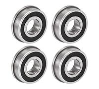 sourcing map F6202-2RS ha flangiato i cuscinetti a sfera 15x35x11mm doppio sigillato in acciaio cromato cuscinetti 4pcs