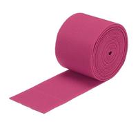 sourcing map Fasce elastiche per cucire, doppio lato, 5,1 cm, 2,75 m, colore rosso rosa, alta elasticità per parrucche, cinture, pantaloni