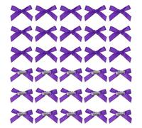 sourcing map Fermaglio per capelli con mini fiocco, piccolo fiocco colorato, in raso, accessori per capelli per ragazze, donne, fidanzate (confezione da 30, viola scuro)