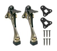 sourcing map Fermaporta a pedale One Touch, 10,2 cm, resistente, piede in gomma regolabile in altezza (bronzo, confezione da 2)