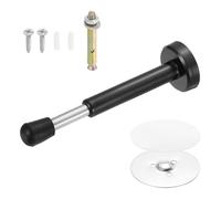 sourcing map Fermaporta magnetico da 11,9 cm, regolabile, protezione da parete in acciaio inox, per fondo, parte superiore della porta, casa, ufficio, nero