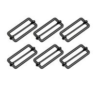 sourcing map Fibbie scorrevoli, in metallo, rettangolare, regolabile, fibbia a rullo, fibbia a rullo, per cintura accessori fai da te, Grigio scuro, 35x15x2.2mm