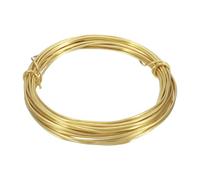 sourcing map Filo in ottone da 14 gauge, 7,6 m, flessibile, pieghevole, per gioielli fai da te, modellismo, decorazioni (rotondo)