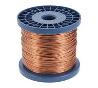 sourcing map Filo magnetico da 20 AWG, filo di rame smaltato calibro 20, bobina magnetica per trasformatore, motore, elettrico, grado F 311 Fahrenheit (155 Celsius)