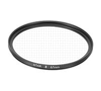 Sourcing Map Filtro a stella da 67 mm, effetto Starburst a 8 punti per paesaggi notturni, fotografia in vetro e metallo, nero, vetro ottico e alluminio