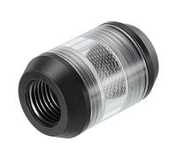 sourcing map Filtro di raffreddamento ad acqua cilindrico, filtro a forma di imbuto a schermo fine acrilico G1/4" 20x32 mm trasparente per sistema di raffreddamento ad acqua PC