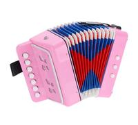 sourcing map Fisarmonica a 10 tasti, mini strumento musicale, idea regalo per bambini e principianti, educativo, rosa chiaro