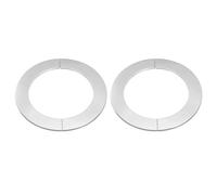 sourcing map Flangia divisa da parete, 124 mm, in acciaio inox, rotonda, autoadesiva, copertura per tubi, bocchette, collare per pavimento, soffitto, bagno, cucina, WC, 2 pezzi
