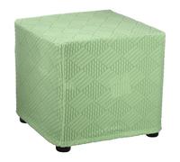 sourcing map Fodera per ottomana elasticizzata a righe, quadrata, con elastico, per poggiapiedi, soggiorno, camera da letto, lunghezza 37-45 cm, piccola, verde chiaro