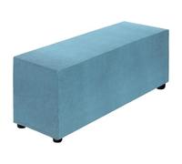 sourcing map Fodera per ottomana elasticizzata rettangolare oversize quadrata con elastico per poggiapiedi, soggiorno, camera da letto, lunghezza 101-127 cm, grande, blu