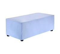 sourcing map Fodera per ottomana elasticizzata rettangolare quadrata con elastico per poggiapiedi, soggiorno, camera da letto, lunghezza 83-101 cm, M-Large, azzurro cielo