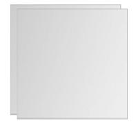sourcing map Foglio di alluminio, 2 pezzi, 300 mm x 300 mm x 0,3 mm di spessore, quadrato, 5052, piastra in alluminio per uso industriale, tono argento