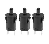 sourcing map Frigorifero Interruttore Luce Porta 10mm Momentaneo Frigorifero Interruttore Normalmente Chiuso PB35 AC 250V 3A Nero 3pcs