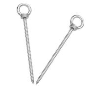 sourcing map Ganci a occhiello M6 x 120 mm, in acciaio inox 304, ganci per amaca, ganci per altalena, supporto per amaca da yoga, confezione da 2