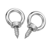 sourcing map Ganci a occhiello M8 x 20 mm, 5,3 x 3,3 x 3,3 cm, in acciaio inox 304, ganci per amaca, ganci per appendere altalena, supporto per amaca yoga, confezione da 2