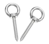sourcing map Ganci a occhiello M8 x 50 mm, 8 x 3,3 x 3,3 cm, in acciaio inox 304, ganci per amaca, ganci per appendere altalena, supporto per amaca yoga, confezione da 2
