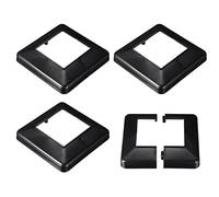 sourcing map Gonna postale, 4 pezzi 100 x 100 mm/3.94 x 3.94 "Plastica Split Style Post Base Cover Trim Gonna per recinzione Scala Corrimano Ringhiera Portico