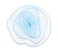 sourcing map Grande spilla a forma di fiore in raso da 17,8 cm, da donna, in organza, elegante, floreale, per matrimoni, balli, feste, vestiti, cappelli, accessori, blu