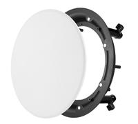 sourcing map Griglia di copertura e base per altoparlanti da soffitto, 27,9 cm, rotonda, bianca, in metallo, da incasso, per casse acustiche a soffitto, copertura antipolvere magnetica, accessorio per