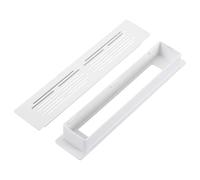 sourcing map Griglia di ventilazione per porta, 16,5 x 3,3 cm (lunghezza x larghezza), griglia di ventilazione su due lati, griglia in alluminio antiruggine per armadio, cucina, bagno, camera da letto