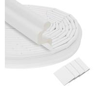 sourcing map Guarnizione di ricambio per porte e finestre, a forma di V, con guarnizioni angolari, per porte e finestre, colore bianco