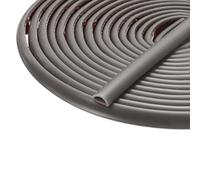 sourcing map Guarnizione in silicone autoadesiva, per porte e finestre da 0,9 cm x 0,9 cm, colore grigio