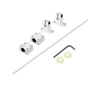 sourcing map Guida per albero a movimento lineare, 8 mm x 650 mm, con 2 cuscinetti a sfera SC8UU e 2 supporti per guida in alluminio SK8, guide lineari cromate rigide per stampante 3D, macchina CNC